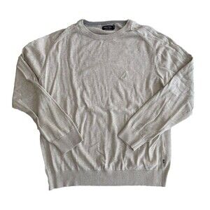 Nautica Mens Light Grey Crew Neck Knit Sweater XL